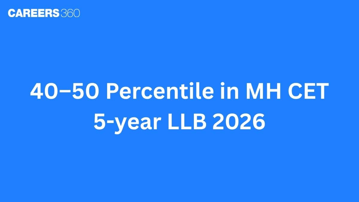 40–50 Percentile in MH CET 5-year LLB 2026: High-Probability Colleges List