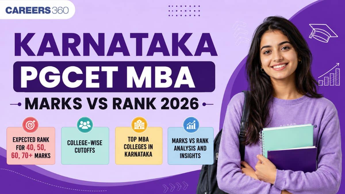 Karnataka PGCET MBA Marks vs Rank 2026: Expected Rank for 40, 50, 60, 70+ Marks; College-Wise Cutoffs