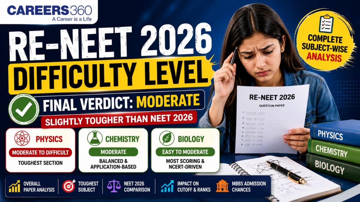 RE NEET 2026 Difficulty Level: Easy, Moderate or Difficult? Subject ...
