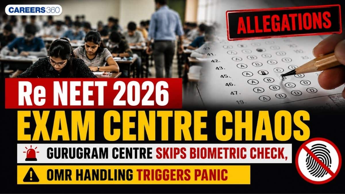 Re NEET 2026 Exam Centre Chaos: Gurugram Centre Skips Biometric Check, OMR Handling Triggers Panic
