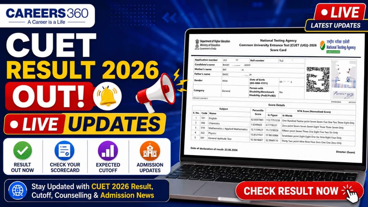 CUET Result 2026 (Out) Live: What After Exam Result, Cut off, Official ...