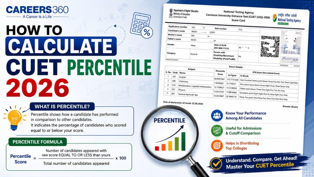 How to Calculate CUET UG 2026 Percentile? Check Formula & Calculation ...