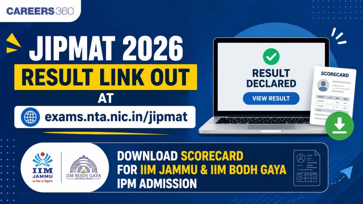 JIPMAT 2026 Result Link Out at exams.nta.nic.in/jipmat; Download Scorecard for IIM Jammu & IIM Bodh Gaya IPM