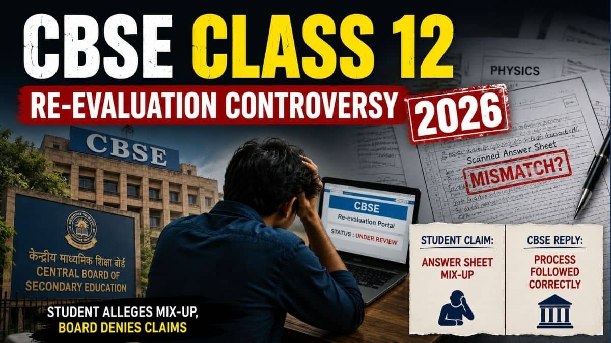 CBSE Class 12 Re-evaluation Controversy 2026: Student alleges answer sheet mix-up, board denies claims