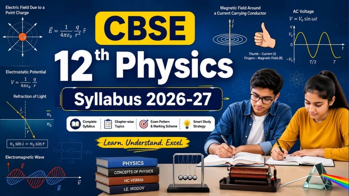 CBSE 12th Physics Syllabus  2026-27 (042): Download PDF, Marks Distribution & Chapters