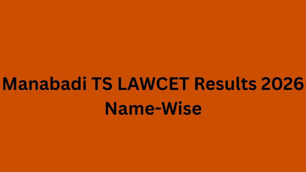 Manabadi TS LAWCET Results 2026 Name-Wise: Check TS LAWCET Rank Card by Name