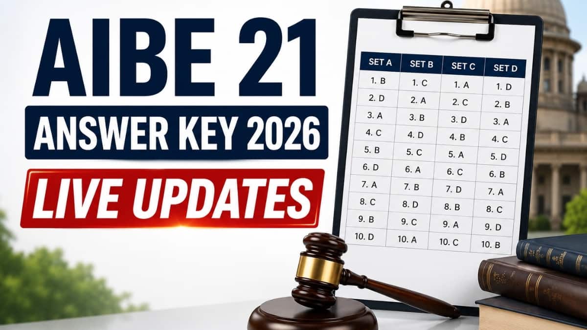 AIBE 21 Answer Key 2026 PDF (LIVE UPDATES): Download SET A, B, C, D
