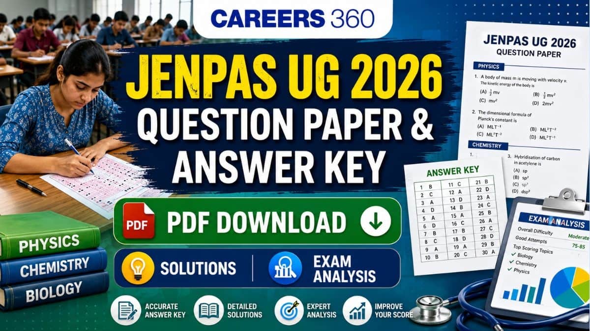 JENPAS UG Question Paper 2026 PDF with Answer Key and Solution