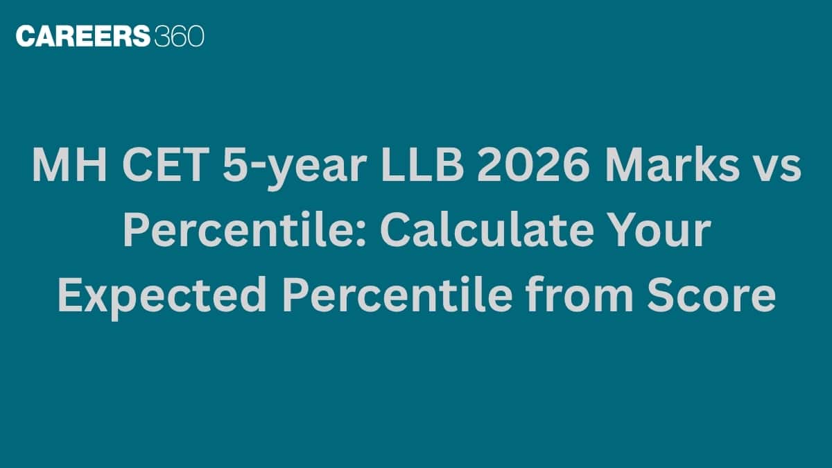 MH CET 5-year LLB 2026 Marks vs Percentile: Calculate Your Expected Percentile from Score