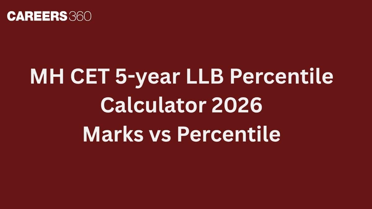 MH CET 5-year LLB Percentile Calculator 2026; Marks vs Percentile