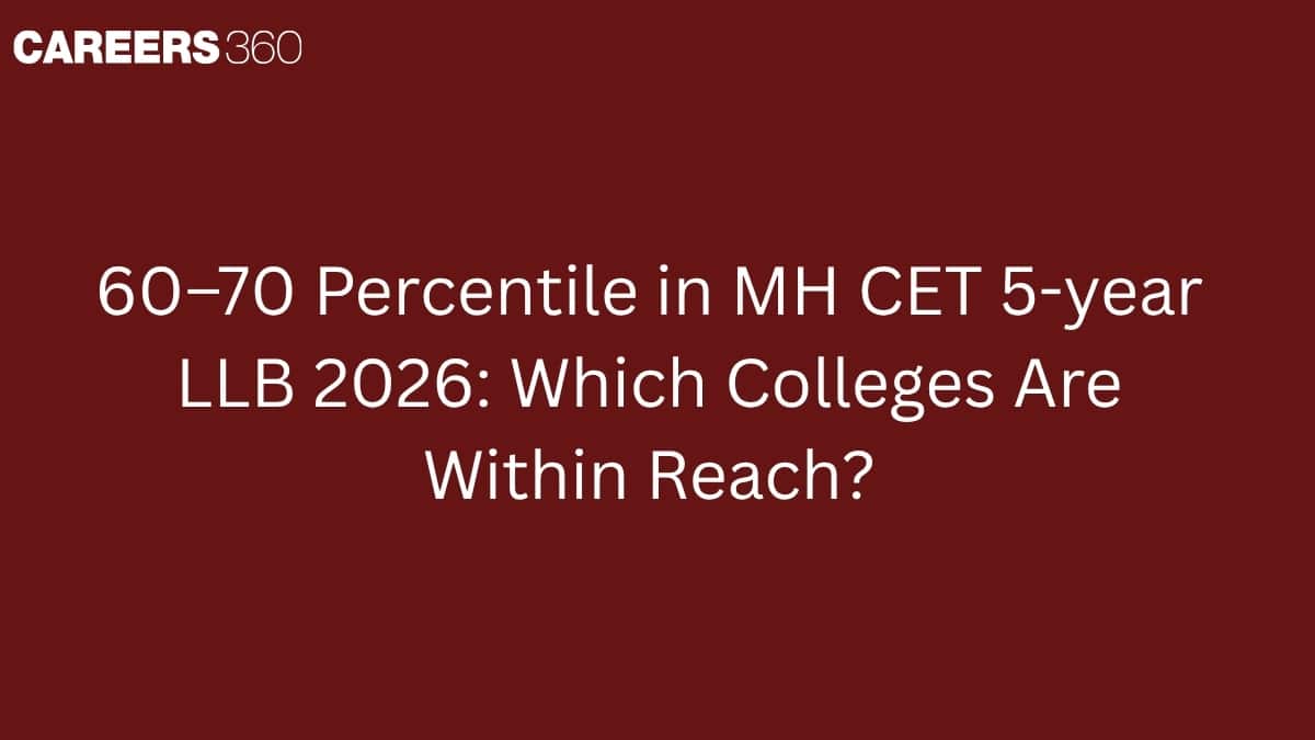 60–70 Percentile in MH CET 5-year LLB 2026: Which Colleges Are Within Reach?