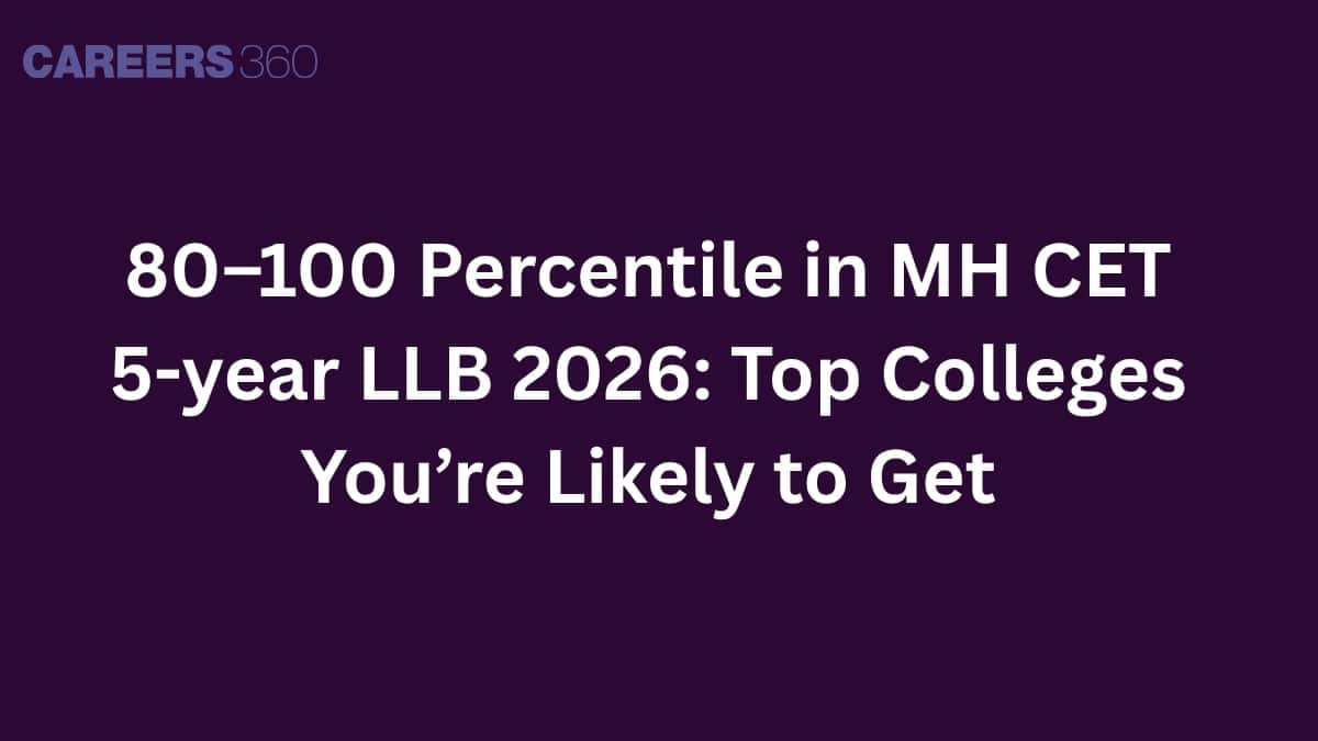 80–100 Percentile in MH CET 5-year LLB 2026: Top Colleges You’re Likely to Get
