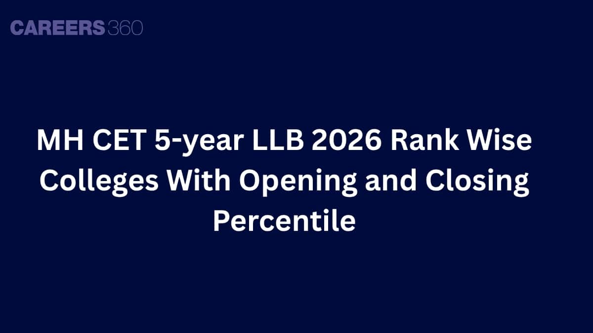 MH CET 5-year LLB 2026 Rank Wise Colleges With Opening and Closing Percentile