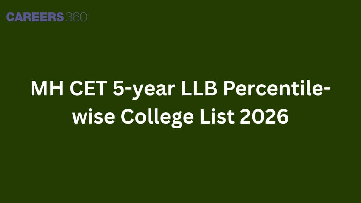 MH CET 5-year LLB Percentile-wise College List 2026