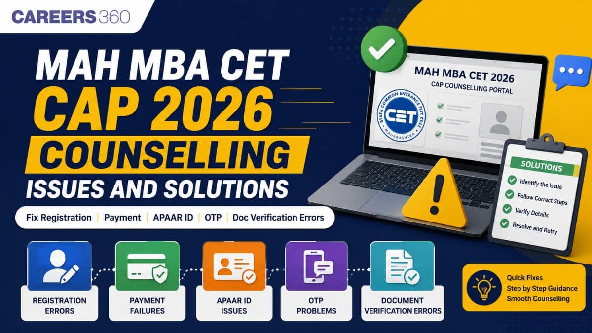 MAH MBA CET CAP 2026 Counselling Issues and Solutions: Fix Registration, Payment, APAAR ID, OTP