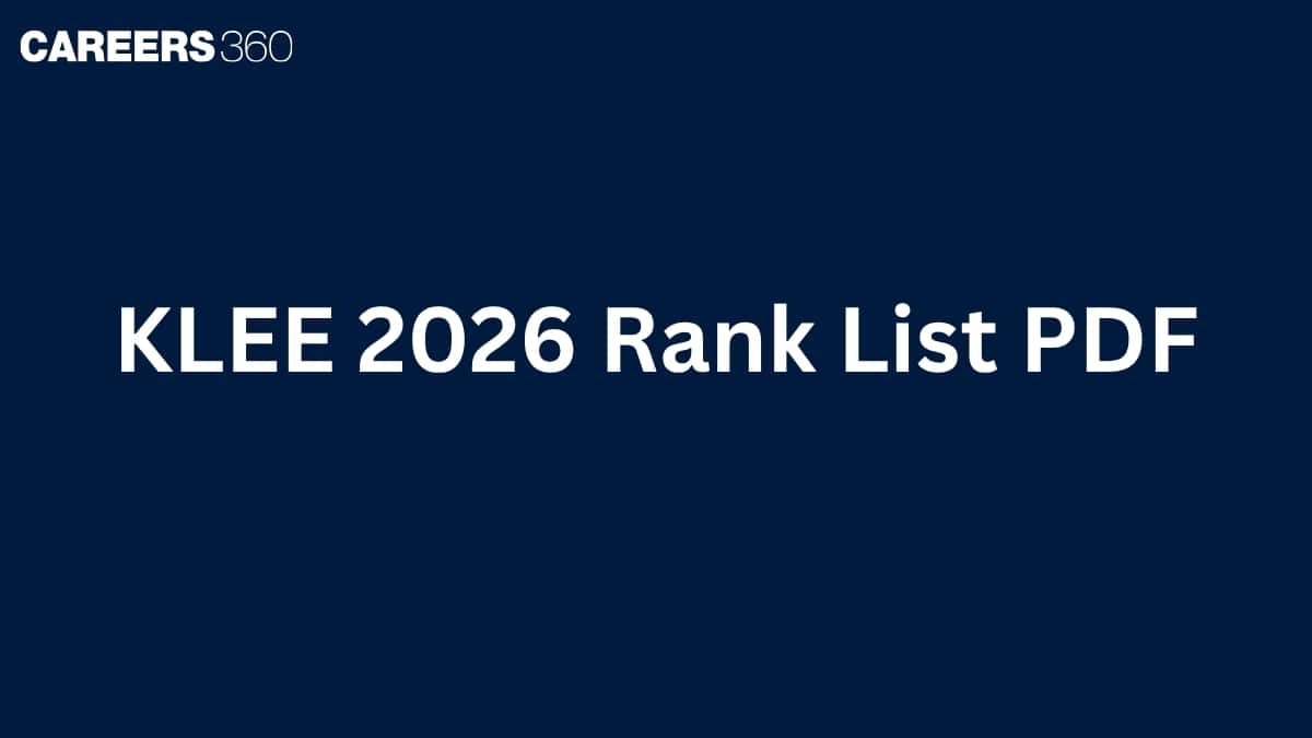 KLEE 2026 Rank List PDF (OUT) for 3 and 5-year LLB