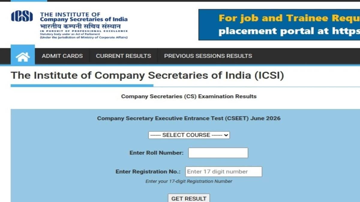 ICSI CSEET June result 2026 declared (Representational image: pexels)