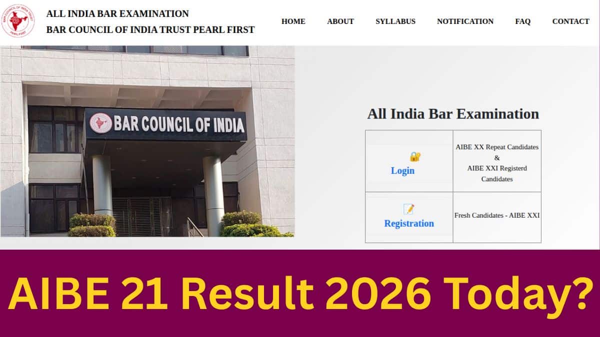 All India Bar Examination Result 2026 Expected Today: AIBE 21 Scorecard, Result Link, Cut-Off
