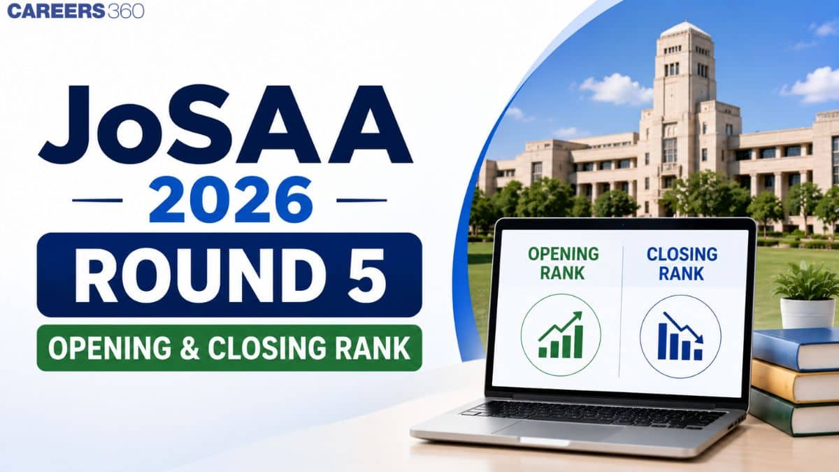 JoSAA Round 5 Opening & Closing Rank 2026: College-Wise Cutoff for Every Branch