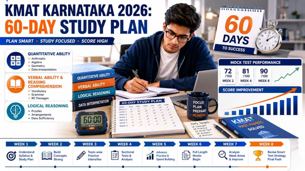 Is 2 Months Enough for KMAT Karnataka 2026 Preparation? 60-Day Study Plan, Mock Test Strategy and Important To