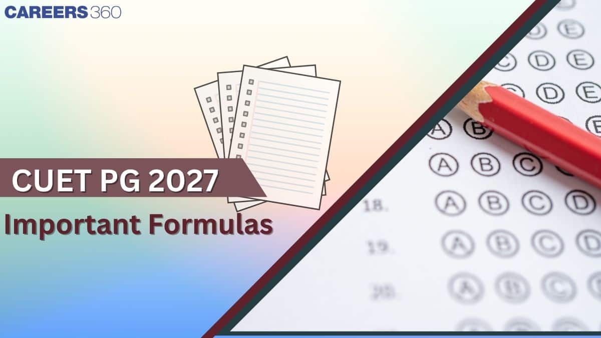 CUET PG Important Formulas 2027: Check Subject-Wise Formula List