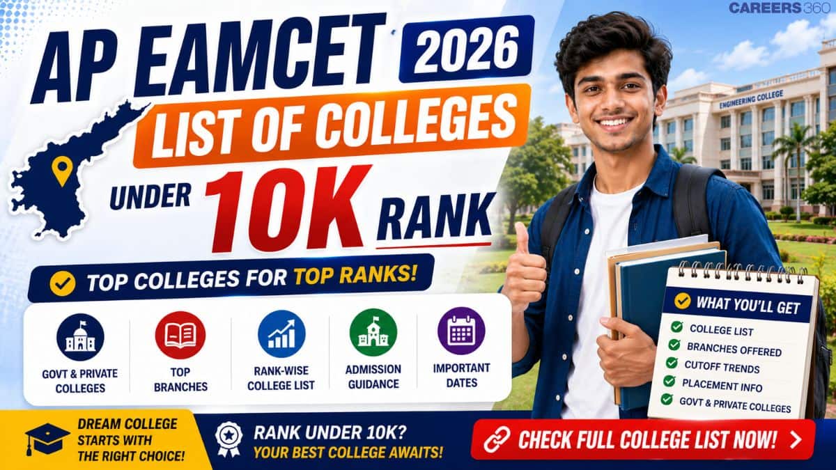 AP EAMCET 2026: List of Colleges Under 10K Rank