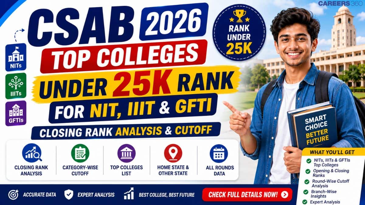 CSAB 2026 Top Colleges Under 25K Rank - NIT, IIIT & GFTI Closing Rank Analysis & Cutoff
