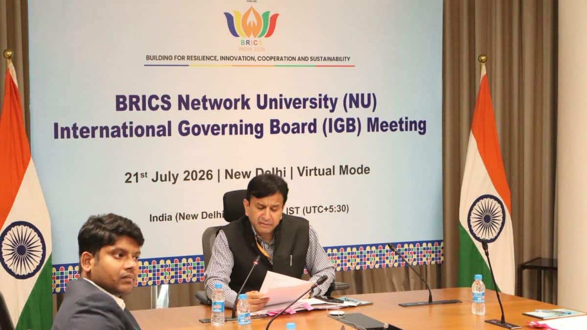 Education ministry hosted IGB meeting of BRICS Network University. (Image: Ministry of Education/X)