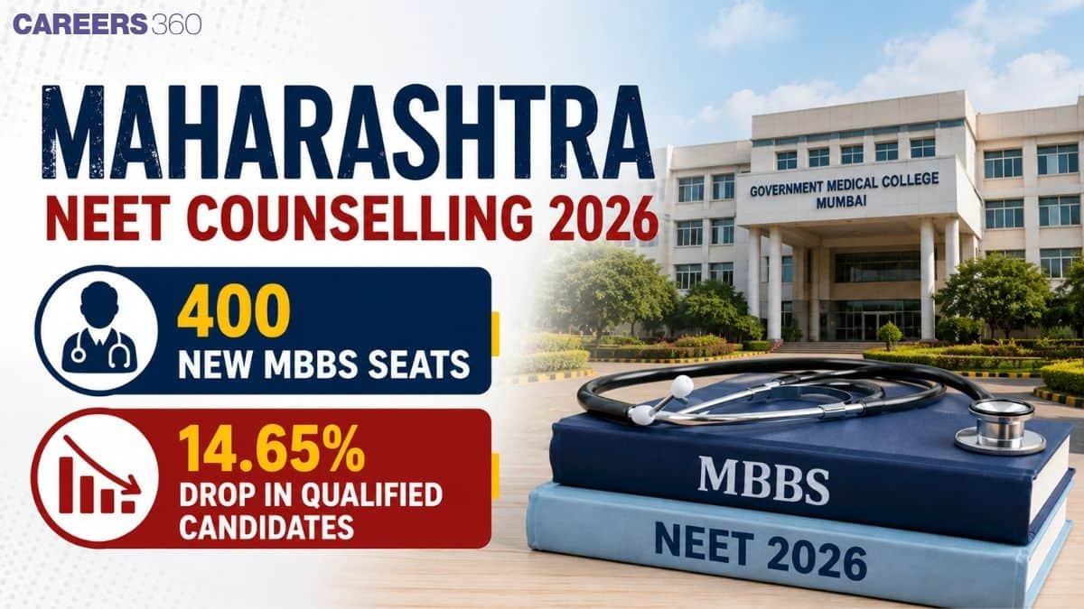 Maharashtra NEET Counselling 2026: 400 New MBBS Seats, 14.65% Drop in Qualified Candidates - Careers360