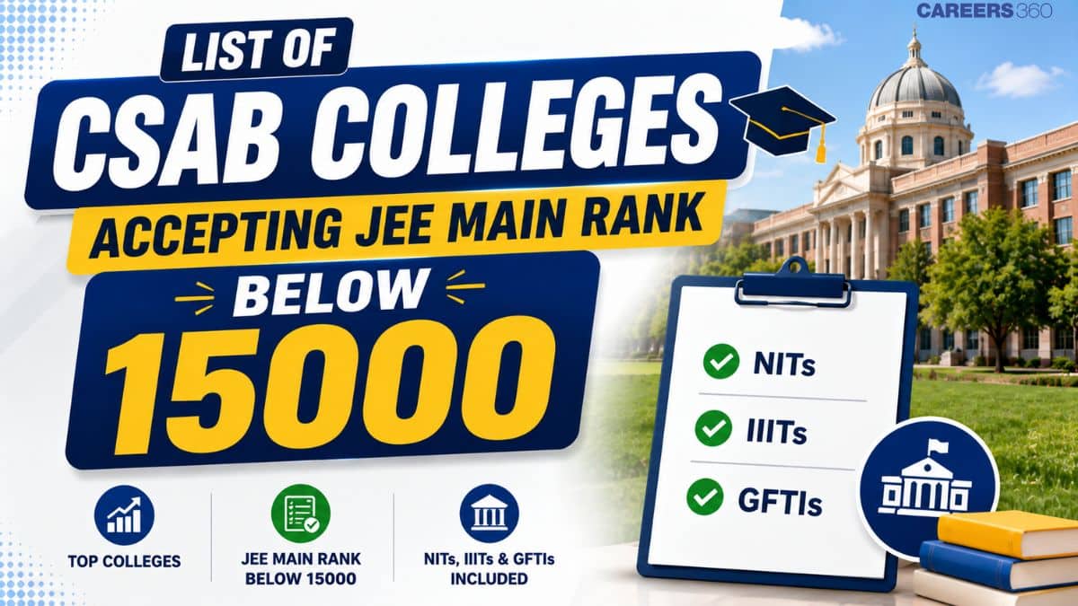 List of CSAB Colleges Accepting JEE Main Rank Below 15000