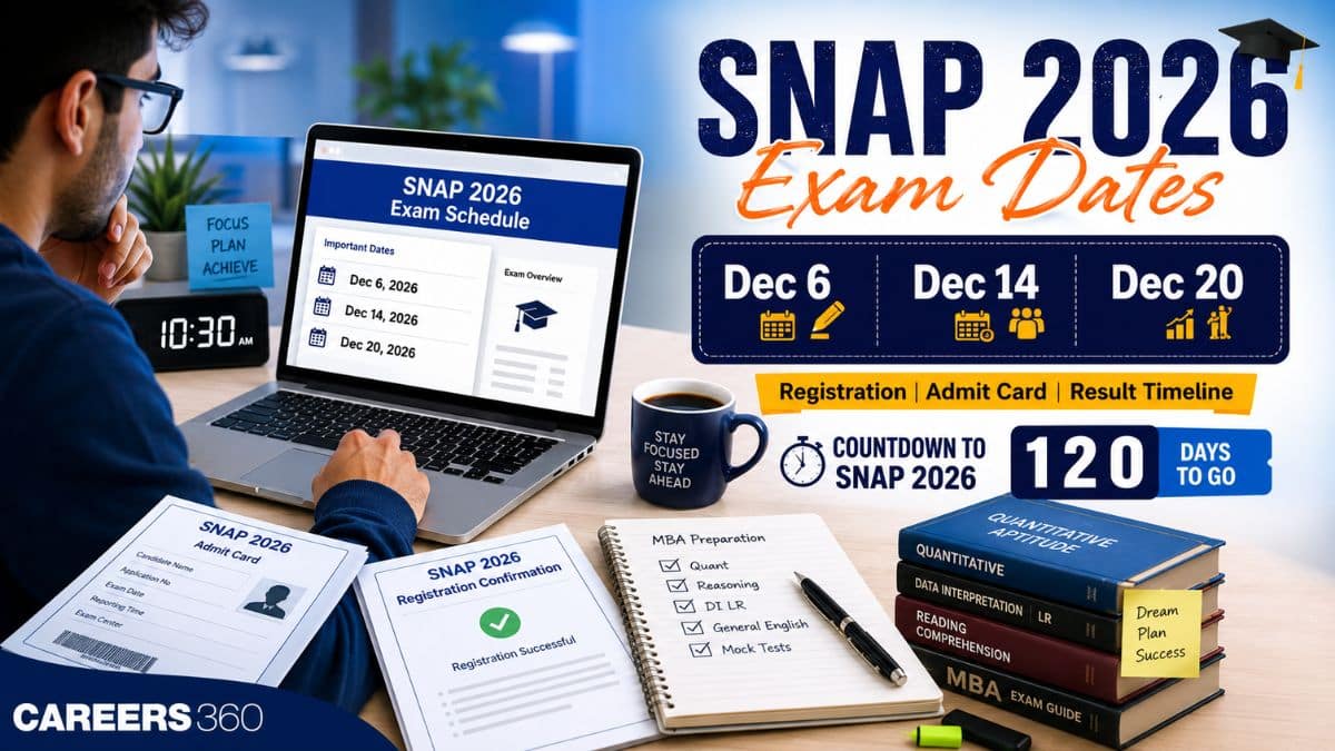 SNAP 2026 Exam Dates Out Soon: Test 1 on Dec 6, Registration Start Date, Admit Card Date