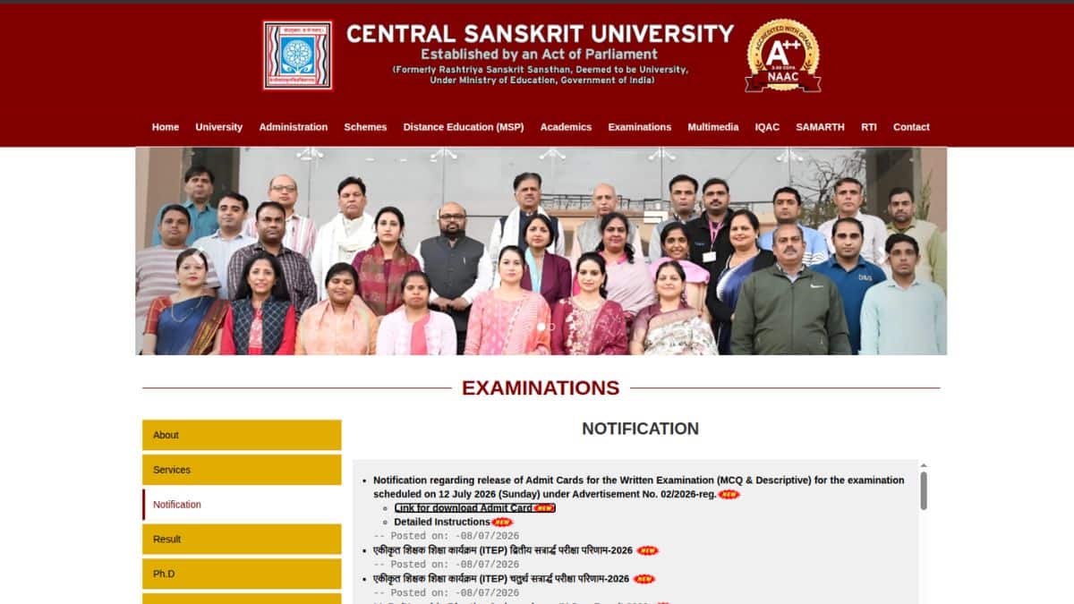 NEET-PA on August 30 or September 6 (Image: sanskrit.nic.in)