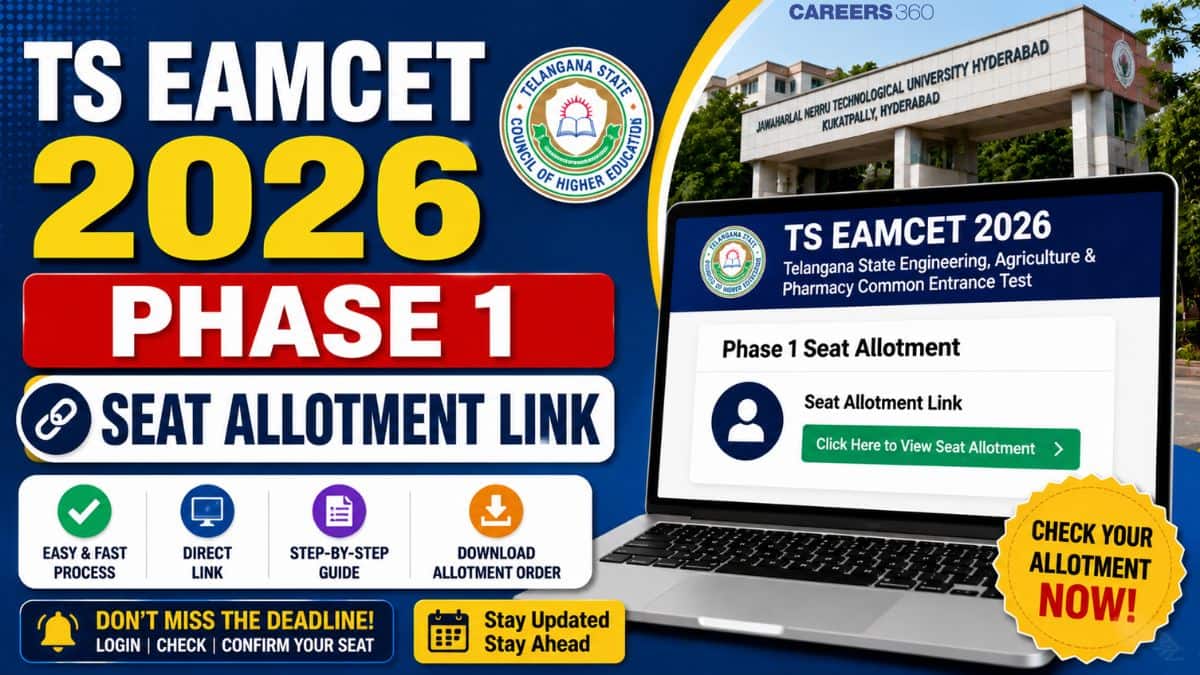 TS EAMCET 2026 Phase 1 Seat Allotment Link at tgeapcet.nic.in: Live Updates