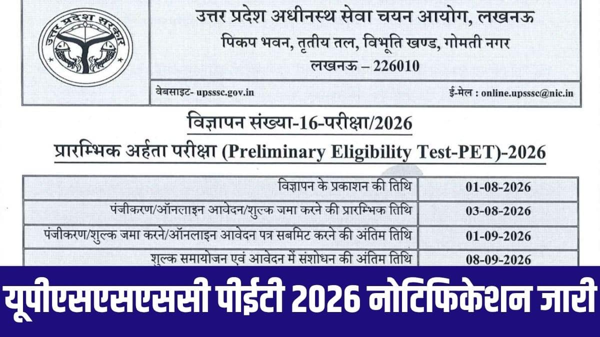 अभ्यर्थी आयोग की आधिकारिक वेबसाइट upsssc.gov.in के माध्यम से ऑनलाइन आवेदन कर सकते हैं। (आधिकारिक वेबसाइट)