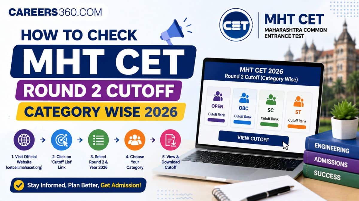 MHT CET Round 2 Cutoff Category wise 2026 for OPEN, OBC, SC, ST, EWS and Other Categories