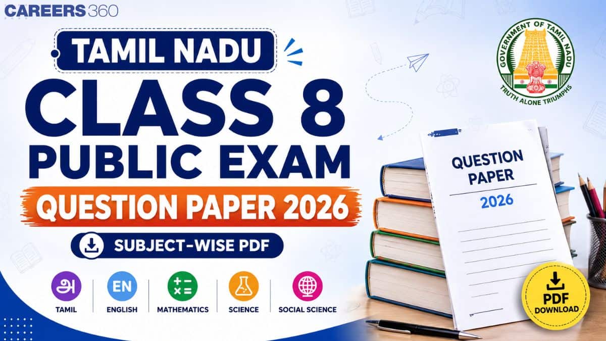 Tamil Nadu Class 8 Public Exam Question Paper 2026 PDF - Tamil, English, Maths, Science and Social Science