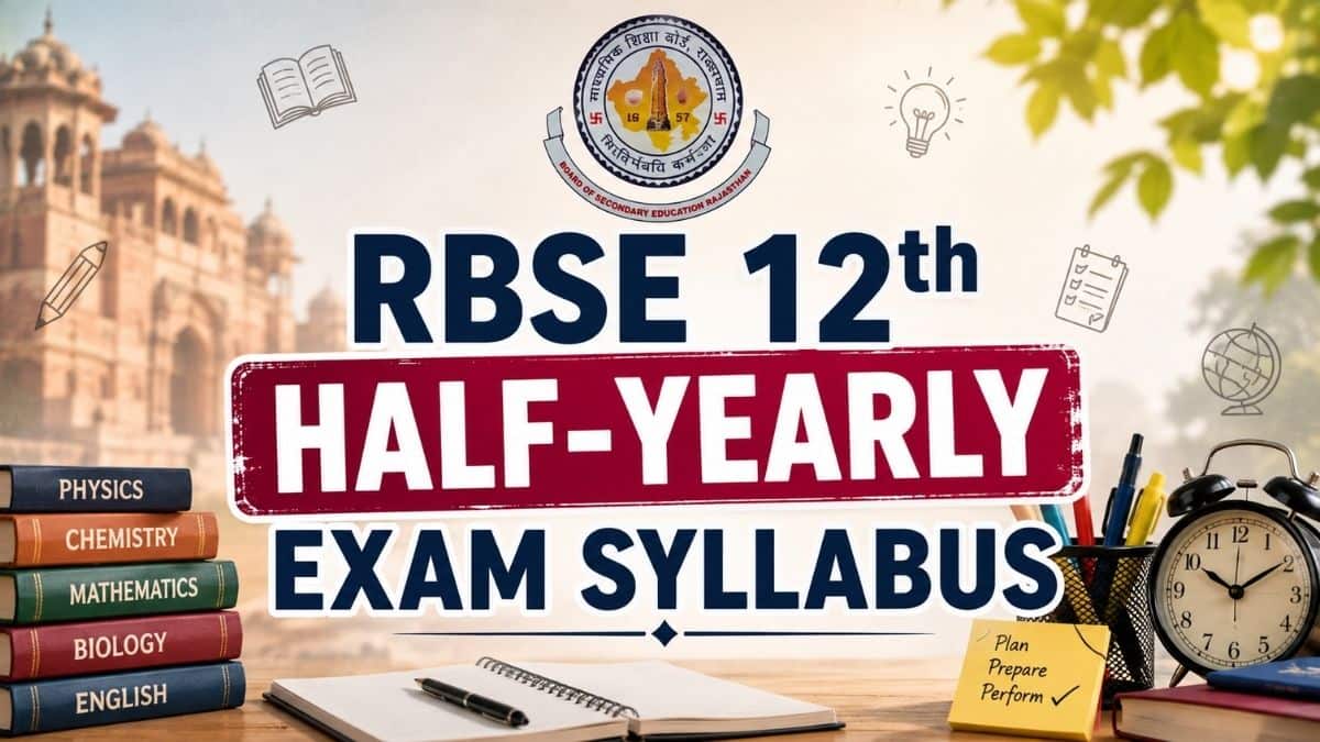 Rajasthan RBSE 12th Half Yearly Syllabus 2026-27 Subject Wise PDF