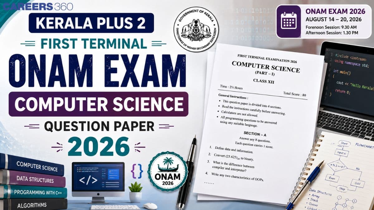 Kerala Plus 2 Computer Science Question Paper 2026 (19 Aug) - Download Answer Key & Solution PDF