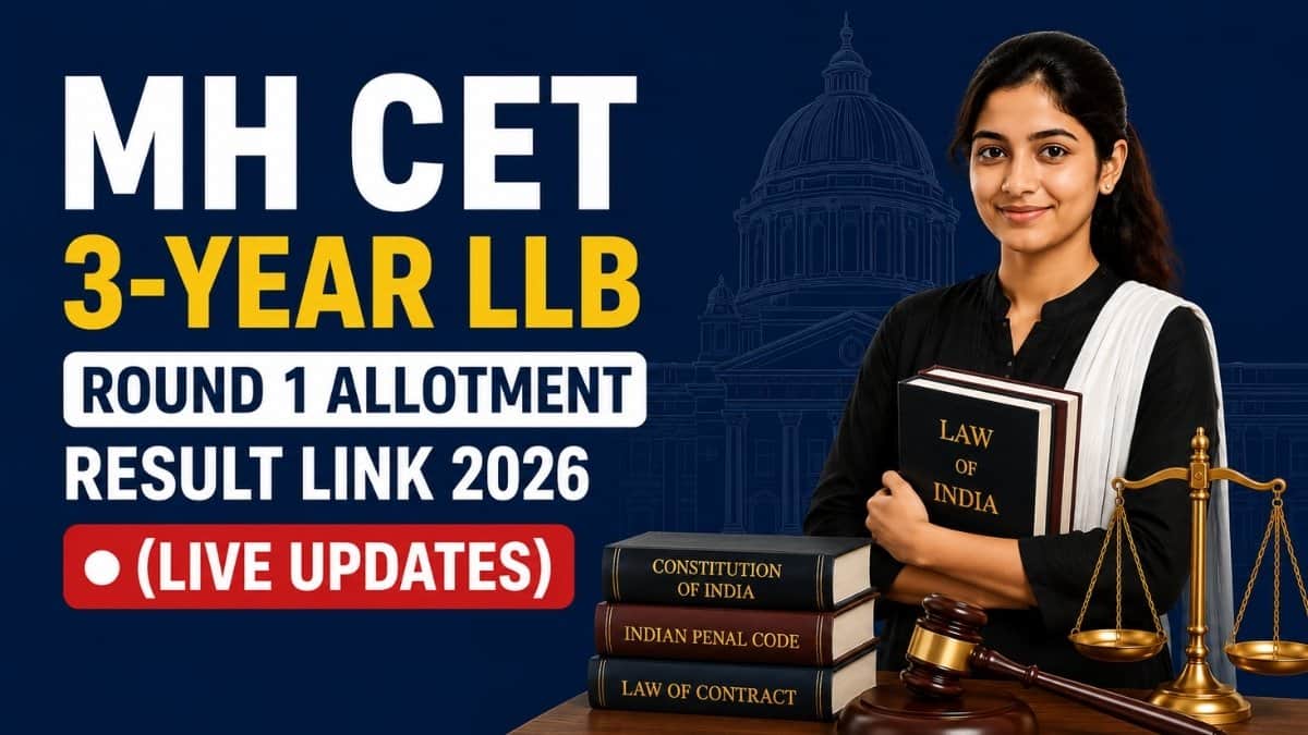 MH CET 3-year LLB Round 1 Allotment Result Link 2026 (Live Updates): College-wise Allotment List