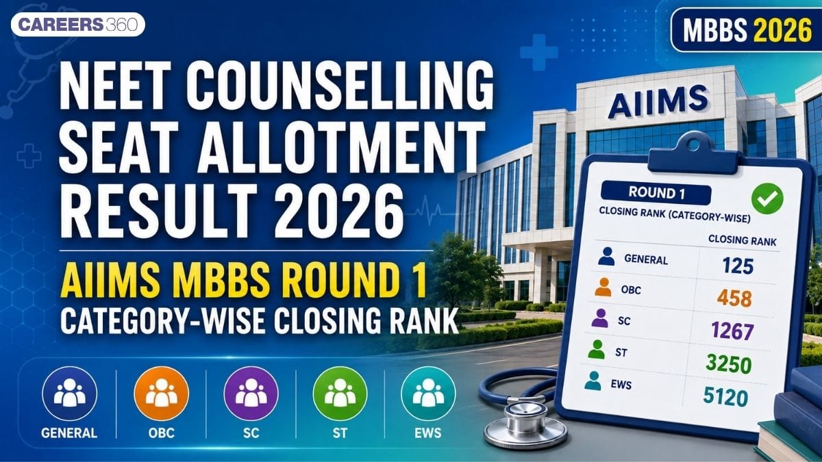 NEET Counselling Seat Allotment Result 2026: AIIMS MBBS Round 1 Category-Wise Closing Rank - Careers360