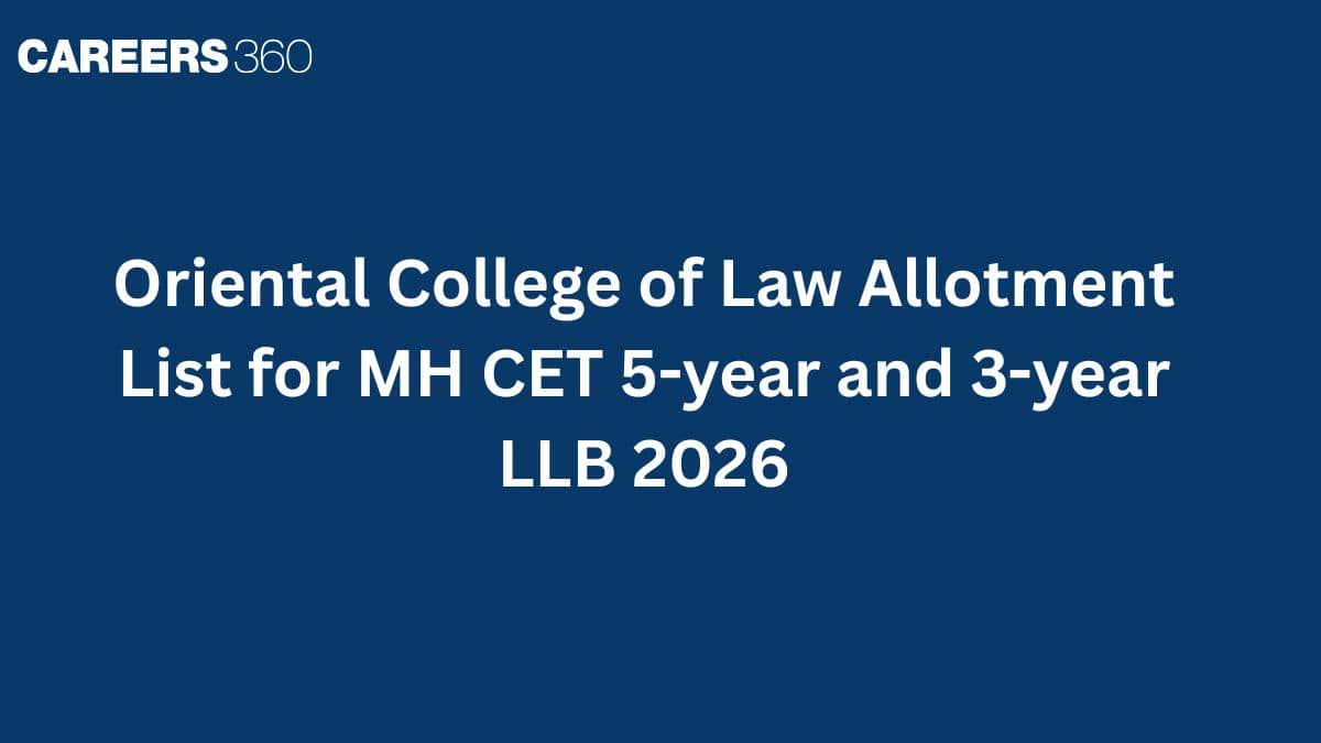 Oriental College of Law Allotment List for MH CET 5-year and 3-year LLB 2026