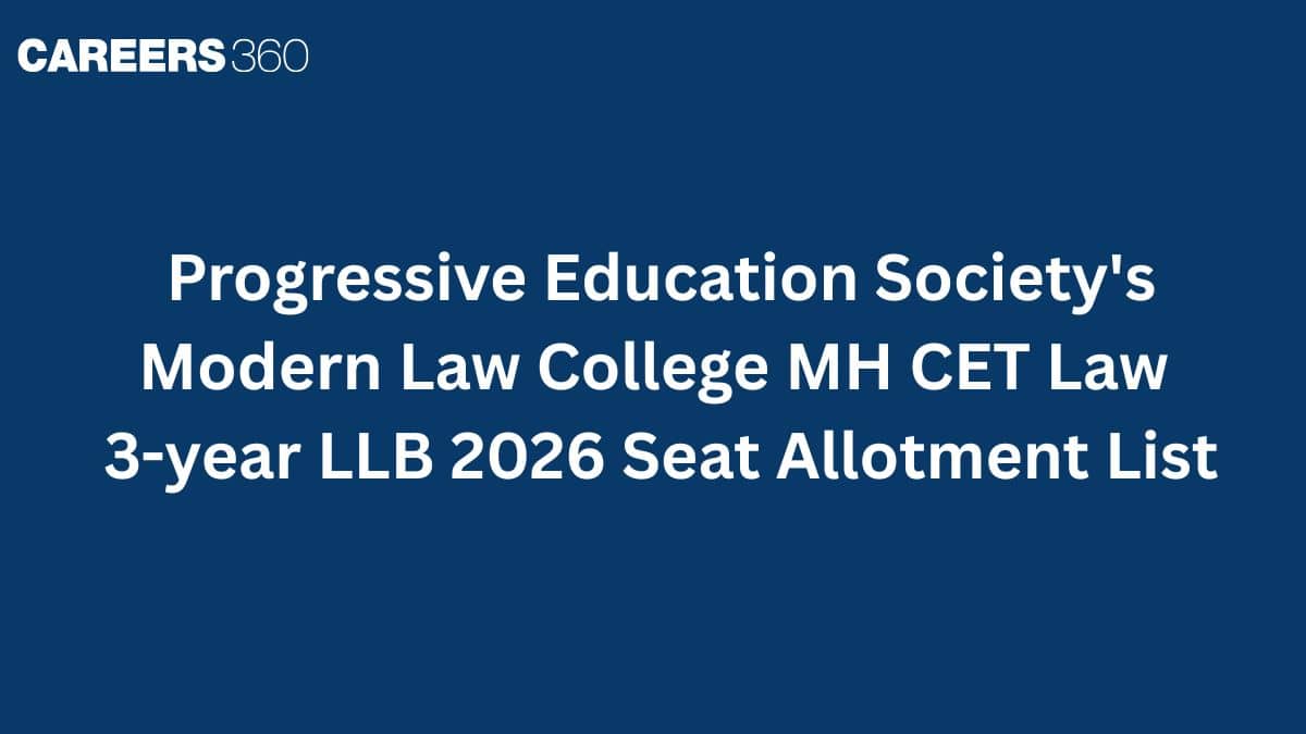 Progressive Education Society's Modern Law College MH CET Law 3-year LLB 2026 Seat Allotment List