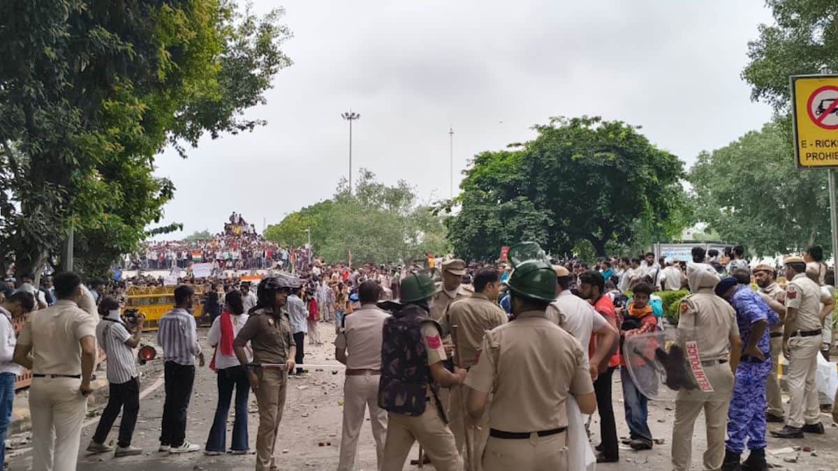 Police said permission was not granted for the demonstration. (Representational Image: Careers360 File Photo)