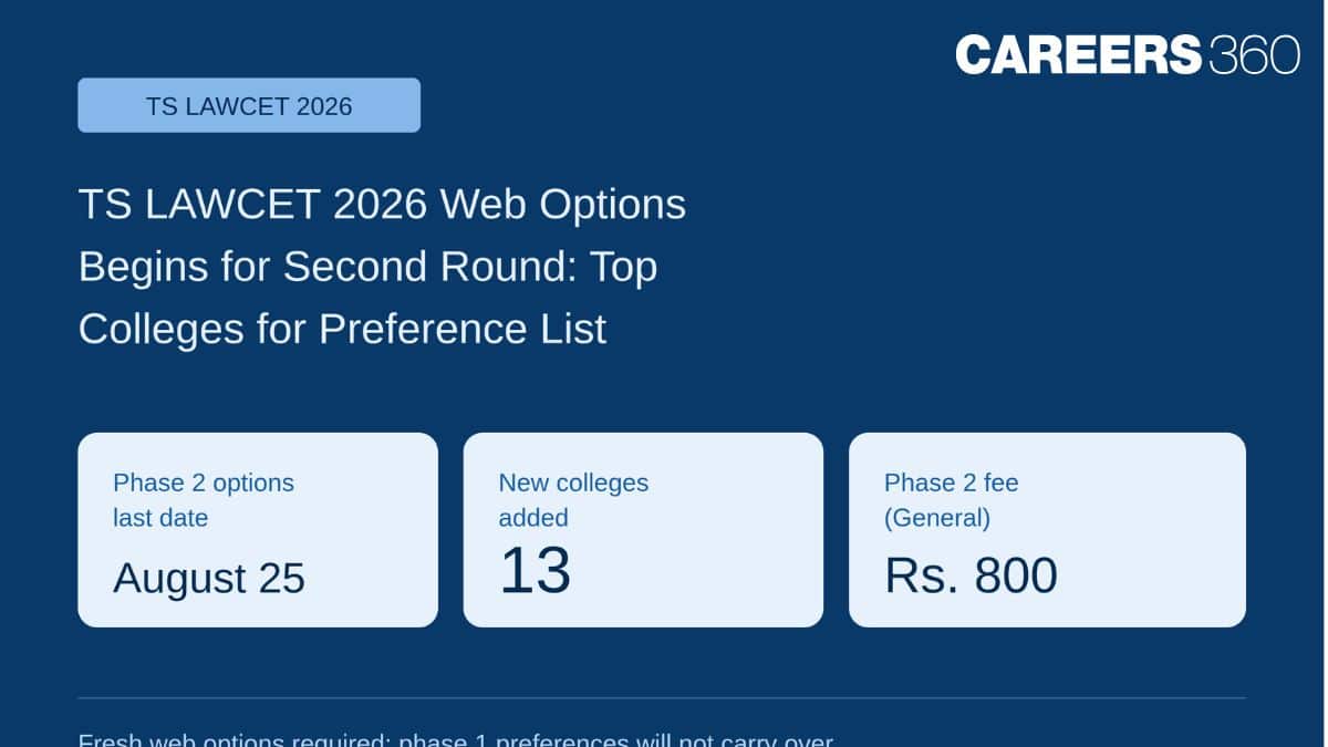 TS LAWCET 2026 Web Options Begins for Second Round: Top Colleges for Preference List