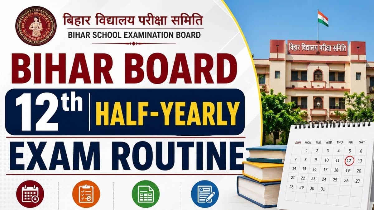 Bihar Board 12th Half-Yearly Exam Time Table 2026: Dates & Timings