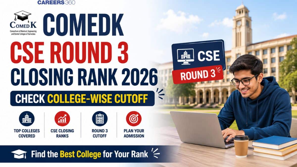 COMEDK CSE Round 3 Closing Rank 2026: Check College-Wise Cutoff
