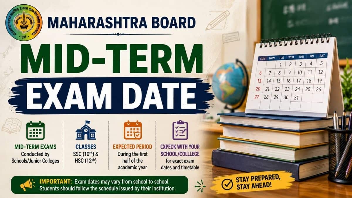 Maharashtra Board Mid-Term Exam Date 2026: SSC & HSC Time Table