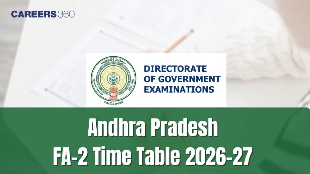 AP FA 2 / Self Assessment Time Table 2026 - Check Exam Dates for Classes 1 to 12