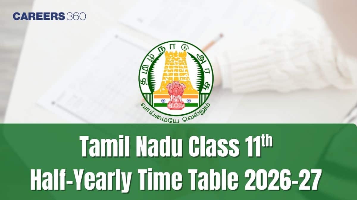 Tamil Nadu 11th Half-Yearly Time Table 2026-27: Check Subject-Wise HSE+1 Half-Yearly Exam Dates
