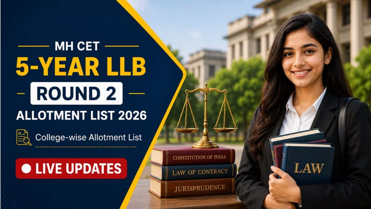 MH CET 5-year LLB Round 2 Allotment List 2026 Live Updates: College-wise Allotment List